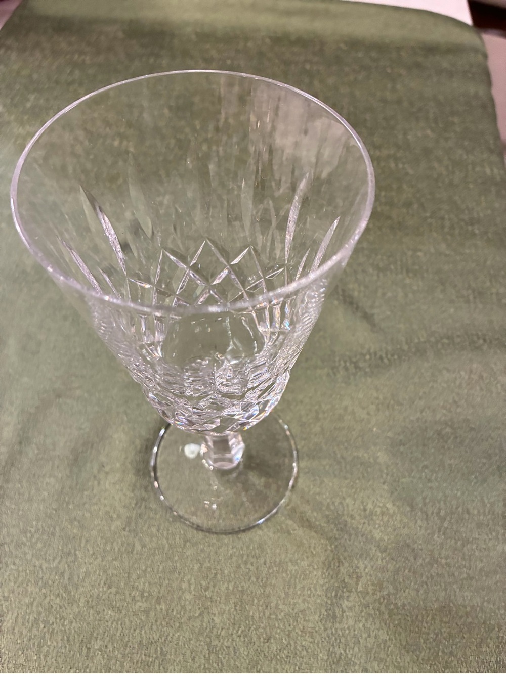 Galway Crystal Clifden pattern water goblet large